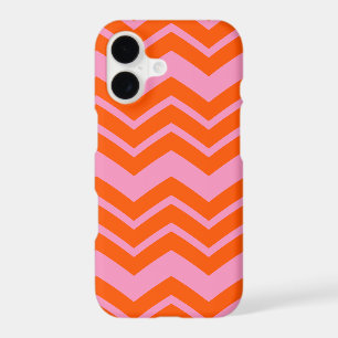 Orange and Pink Chevron Pattern Design