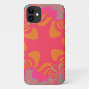 Orange and Pink Cross iPhone 11 Case