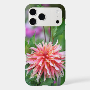 Orange and Pink Dahlia Flower Personal Initials