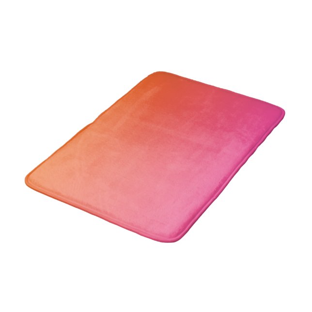 Orange and Pink Gradient Bath Mat (Angled)