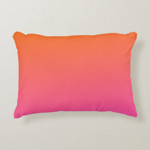 Orange and Pink Gradient Decorative Cushion