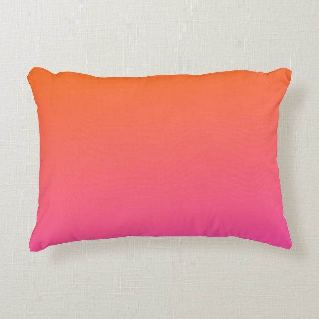 Orange and Pink Gradient Decorative Cushion (Front)