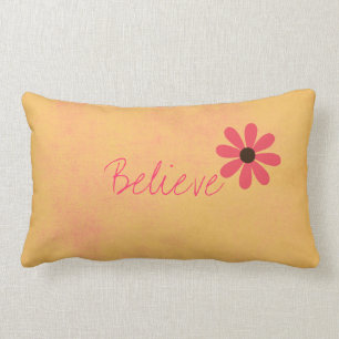 Orange and Pink Inspirational Pillow