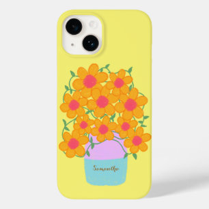 Orange And Pink Spring Flowers Case-Mate iPhone 14 Case