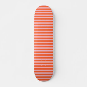 Orange and Pink Stripes Skateboard
