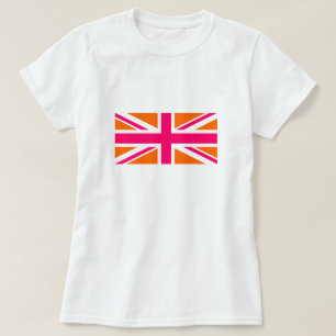 Orange and Pink Union Jack T-Shirt