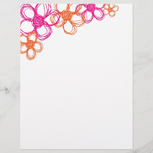 Orange and Pink Wild Flowers (Front)