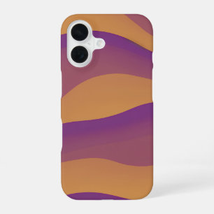 Orange and Purple Abstract Wave Pattern iPhone 16 Case