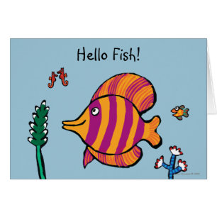 Orange and Purple Tropical Fish with Seahorses