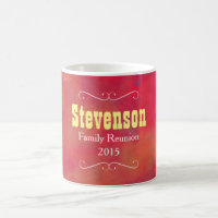 Orange and Red Abstract Family Reunion Keepsake