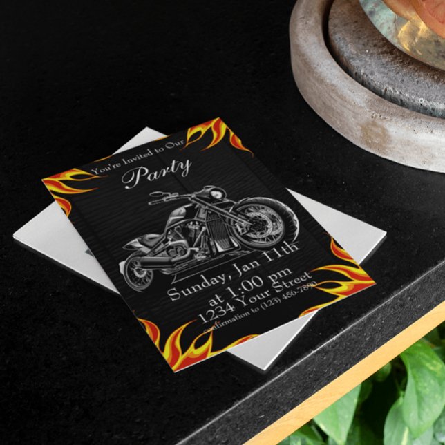 Orange and Red Blaze with Us: Bike Party! Invitation (Creator Uploaded)