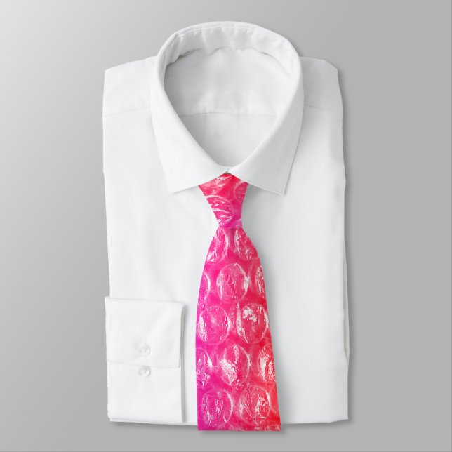 orange and red bubble wrap tie (Tied)