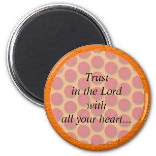 Orange and Red Dots Christian Bible Verse Magnet