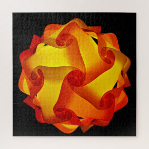 Orange and Red Fire Lamp Jigsaw Puzzle
