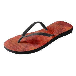 orange and red marble Abstract Thongs