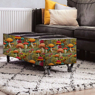 Orange and Red Mushroom Embroidery Decoupage  Tissue Paper