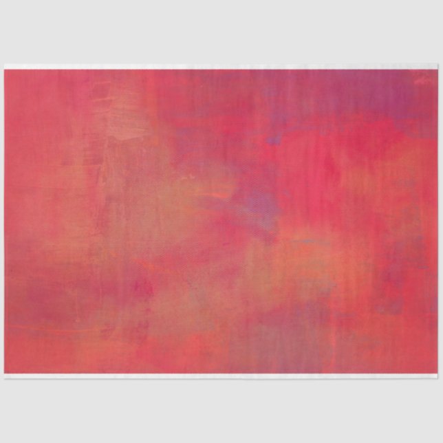 Orange and Red Paint Abstract Background Tissue Paper (Front)