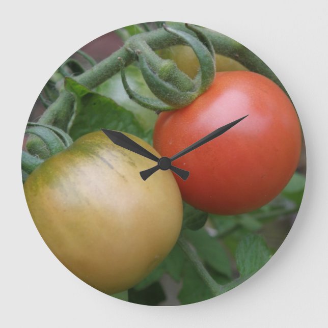 Orange and Red Tomatoes Wall Clock (Front)