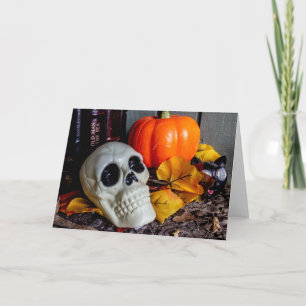 Orange and Skull Card