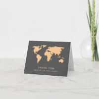 Orange and Smoky Grey | World Map Thank You