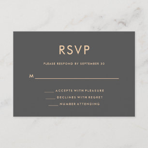 Orange and Smoky Grey   World Map Wedding RSVP Card