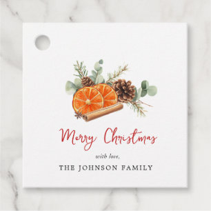 Orange and spices Citrus Christmas Favour Tags