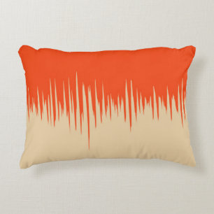 Orange and Tan Decorative Cushion