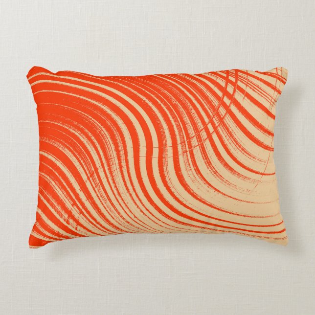 Orange and Tan  Decorative Cushion (Front)