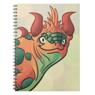 Orange and Teal Green Dragon Notebook