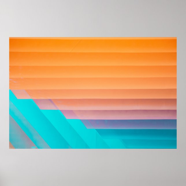 Orange and teal illustration poster (Front)