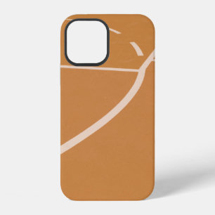 Orange and white basketball court lines iPhone 12 case