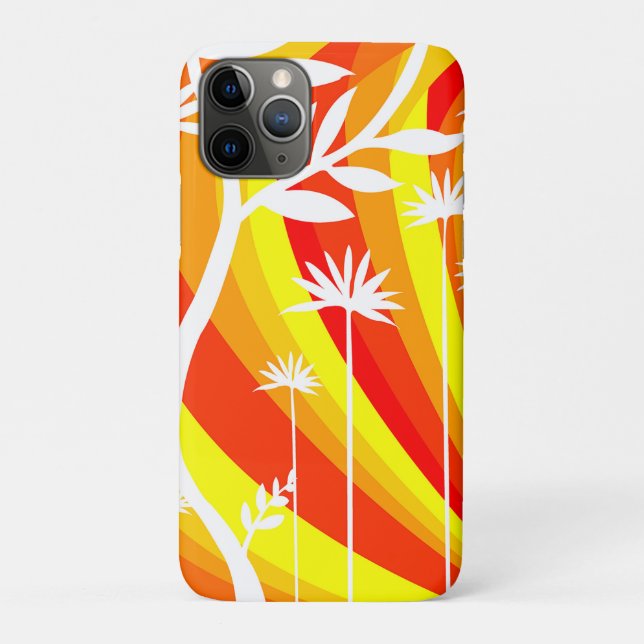 Orange and White Botanical Illustration Case-Mate iPhone Case (Back)