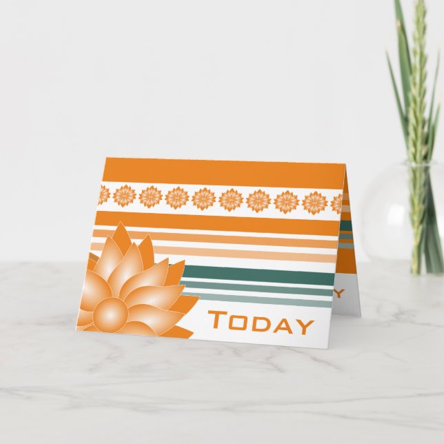 Orange And White Card (Front)