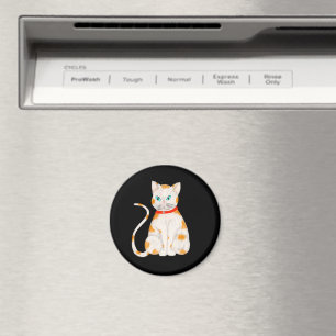Orange and White Cat Magnet
