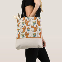 Orange and White Cats Naive Art Style Color Block