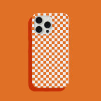 Orange and White Chequered