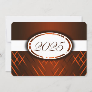 Orange and White Class of 2025 Invitations
