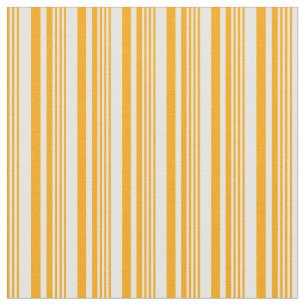 Orange and White Coloured Lined/Striped Pattern Fabric