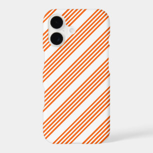 Orange and white five stripes pattern
