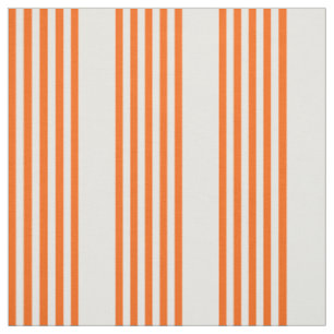 Orange and white five stripes pattern fabric