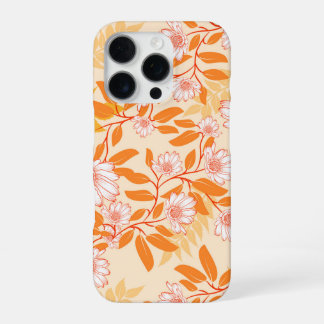 Orange and white floral daisies iPhone 16 pro case
