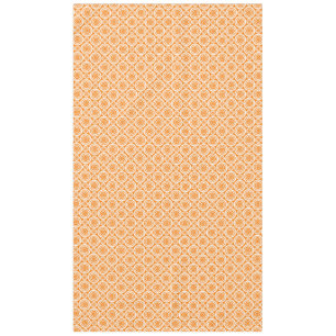 Orange and White Geometric Circles Pattern Tablecloth