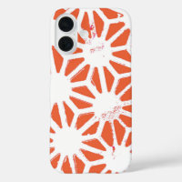 Orange and white geometric pattern