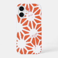 Orange and white geometric pattern