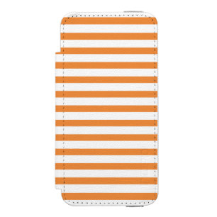 Orange and White Horizontal Stripe Incipio Watson™ iPhone 5 Wallet Case