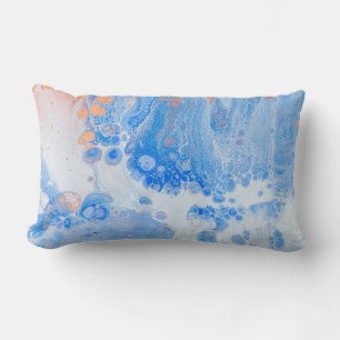 Orange and white jellyfish in water lumbar cushion