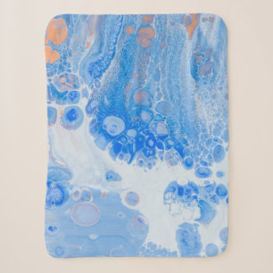 Orange and white jellyfish in water sherpa blanket