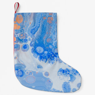 Orange and white jellyfish in water small christmas stocking