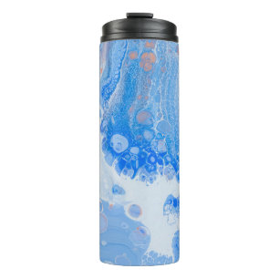 Orange and white jellyfish in water thermal tumbler