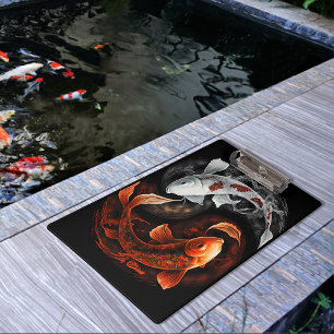 Orange And White Lucky Koi Fish Japan Art Clipboard
